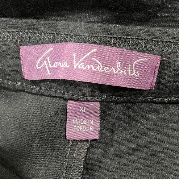 Gloria Vanderbilt Classic Black Cropped Wide Leg Dress Pants - Picture 4 of 5